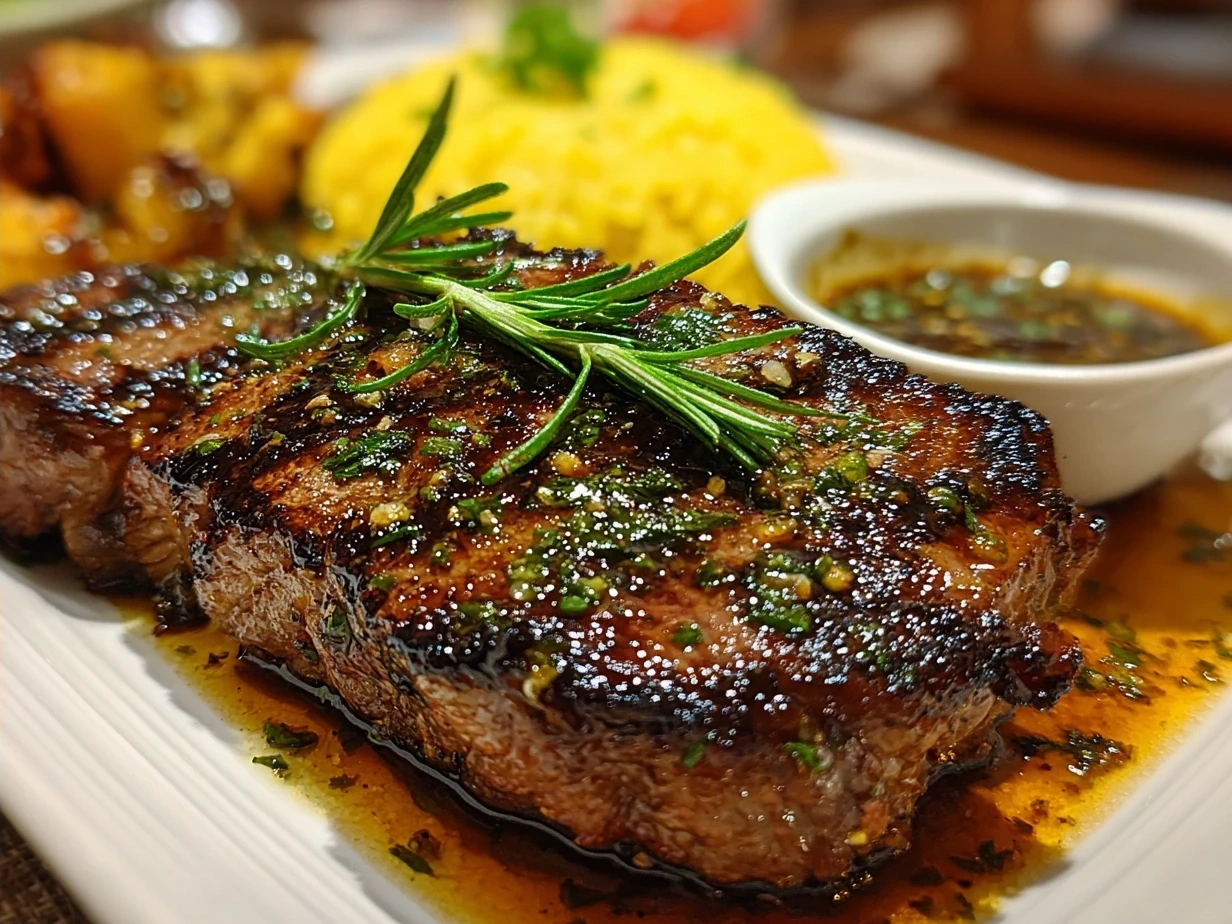 Finished Brazilian Mounjaro dish served with fresh herbs and lime garnish