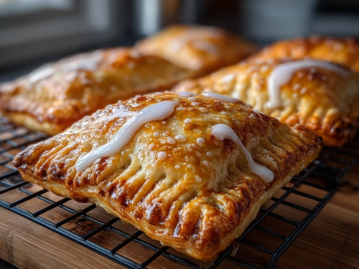 Plated homemade Breakfast Pop Tarts served with sliced bananas and nuts