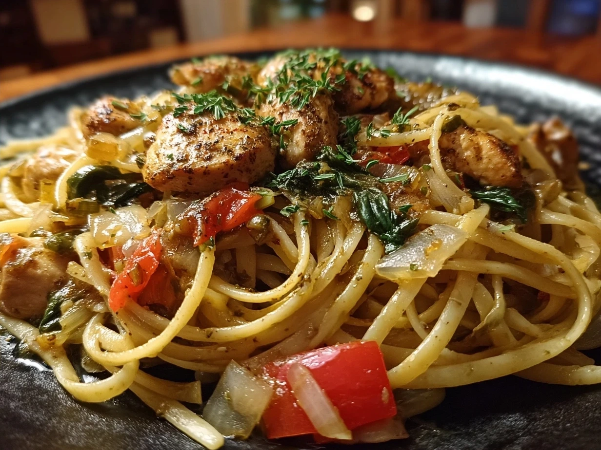Delicious creamy Cajun Chicken Pasta garnished with fresh parsley served in a bowl