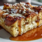 Close-up of French Toast Bake on white plate