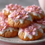 Close-up of homemade Cherry Blossom Cookies