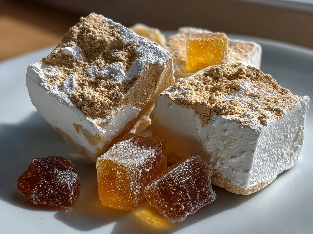 Close-up of Old-Fashioned Gumdrop Nougat Candy