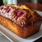 Close-up of Raspberry Swirl Brioche Loaf