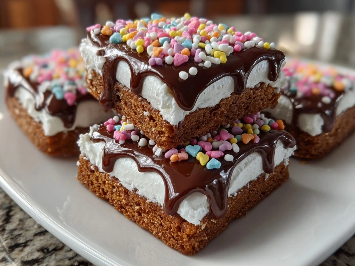 Final Copycat Little Debbie Valentine Cakes layered and ready to serve