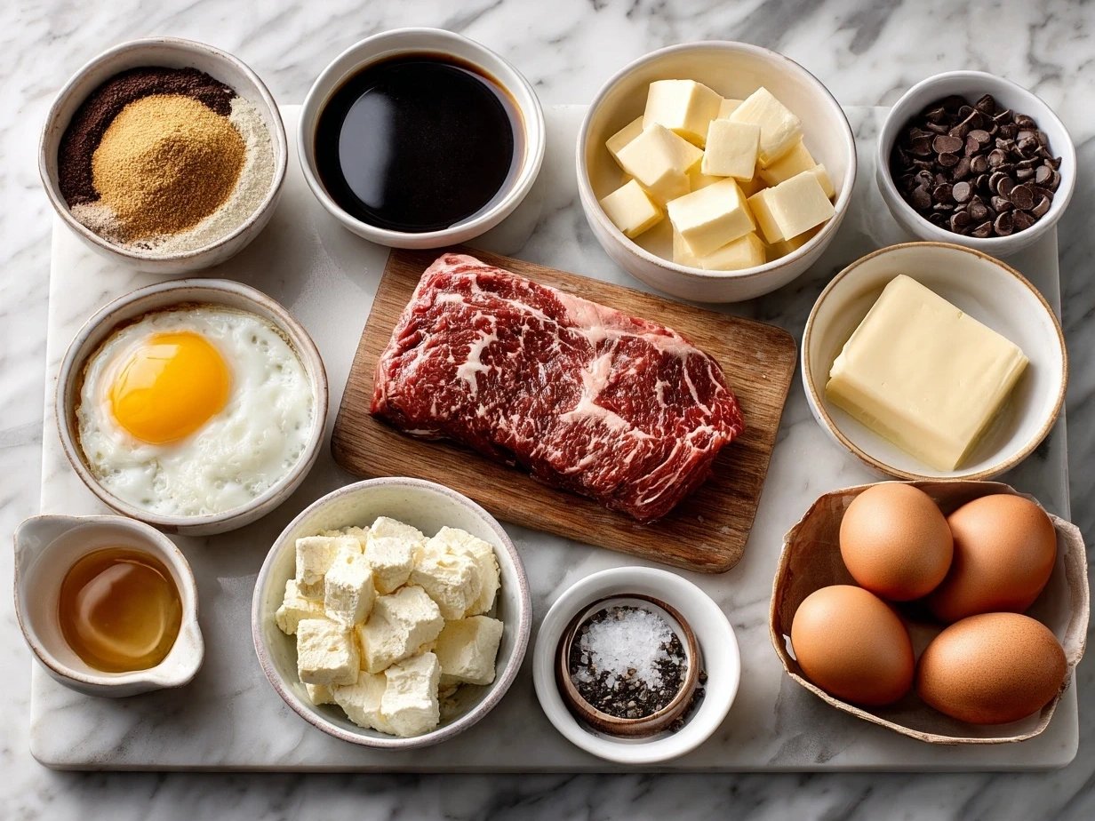 Ingredients for Crockpot French Dip Sandwiches