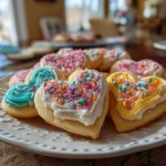 Delicious Frosted Heart Sugar Cookies