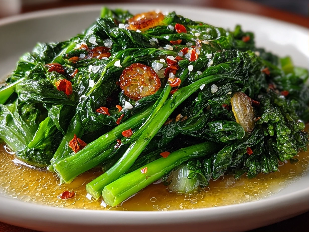 Delicious finished mustard greens