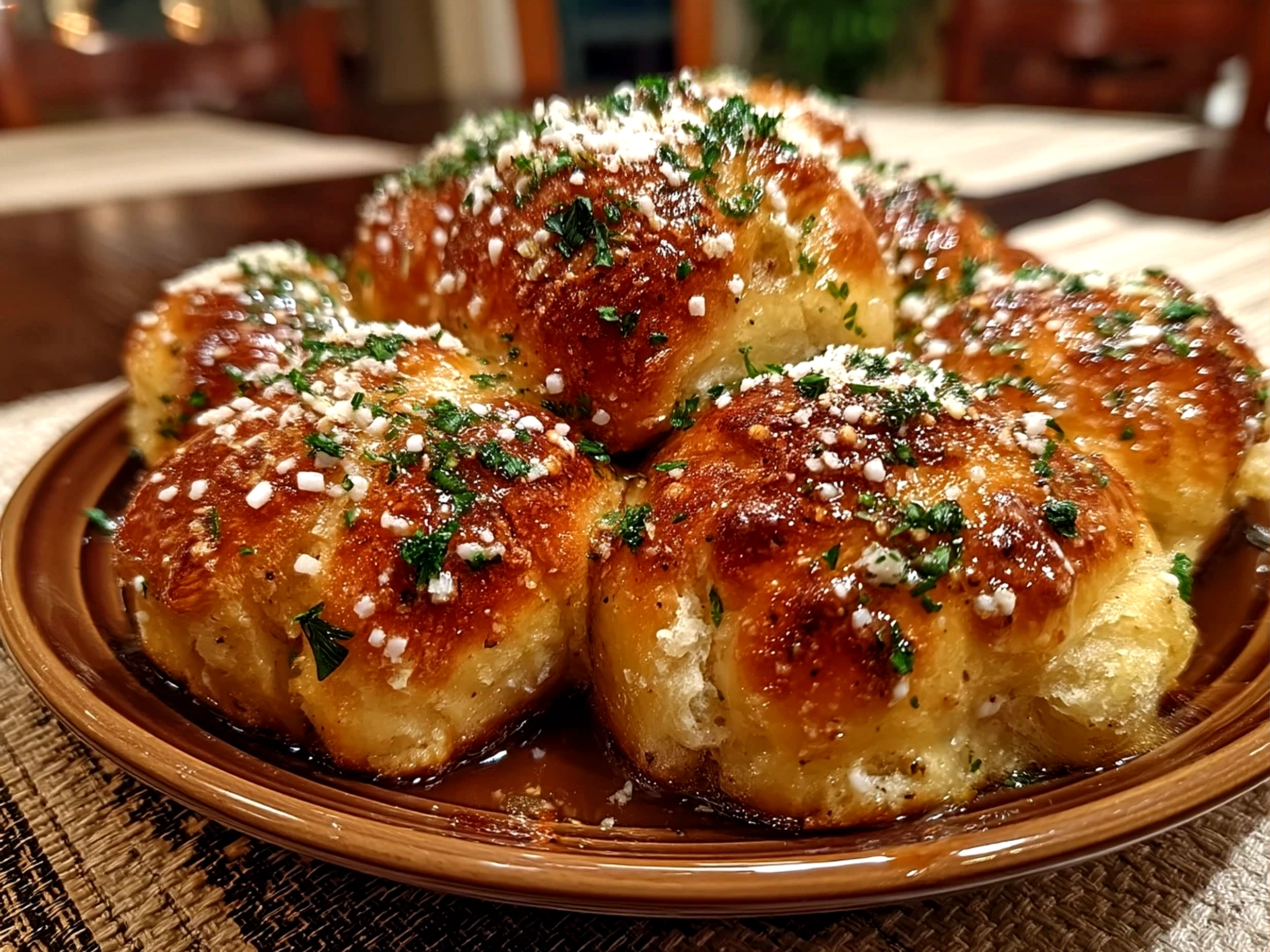 Serving homemade garlic knots fresh and warm