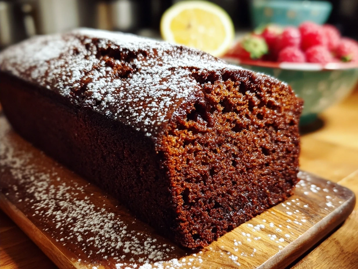 Slices of Hidden Heart Chocolate Loaf Cake showing the heart design inside