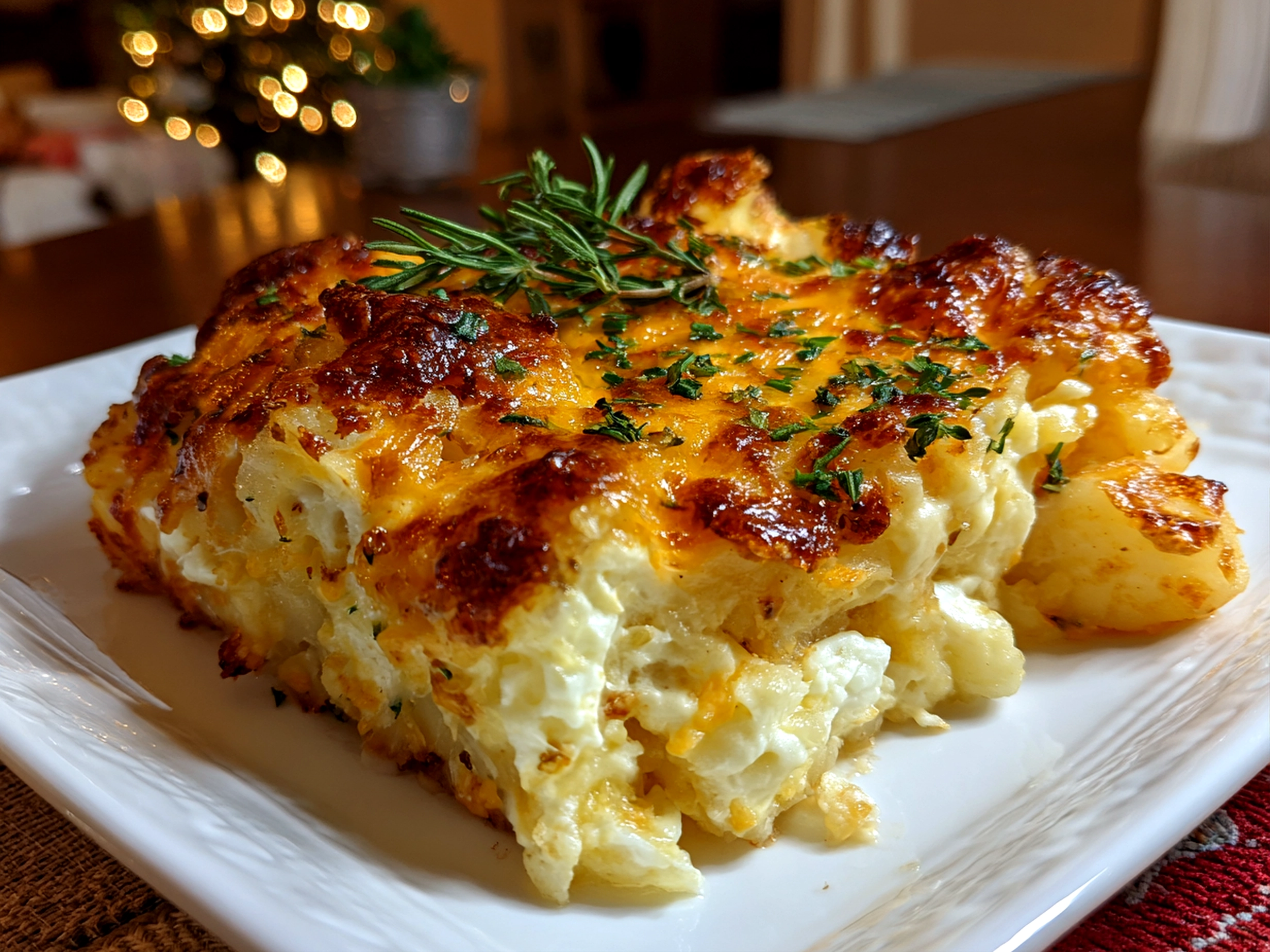 Home cook, taken with iPhone 14. Close-up slight angle of comforting Cheesy Funeral Potatoes on white plate. Hearty comforting --ar 4:3 --style raw --s 230