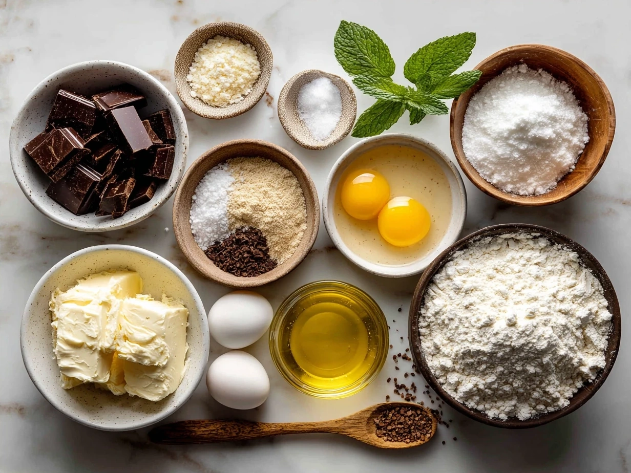 Ingredients for Italian Love Cake including ricotta cheese, almond flour, orange zest, and eggs
