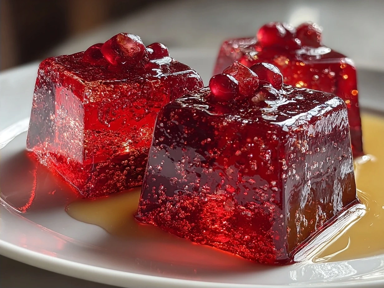 Final homemade jello shots beautifully presented with fresh garnishes