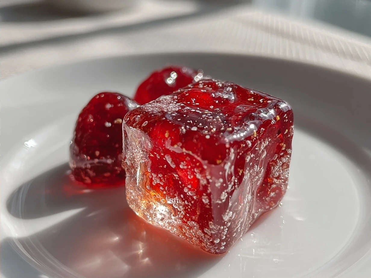 Finished pieces of homemade Magic Candy on a rustic table