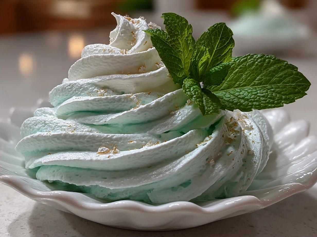 Final shot of Peppermint Cool Whip Candy cut into squares, ready to serve.