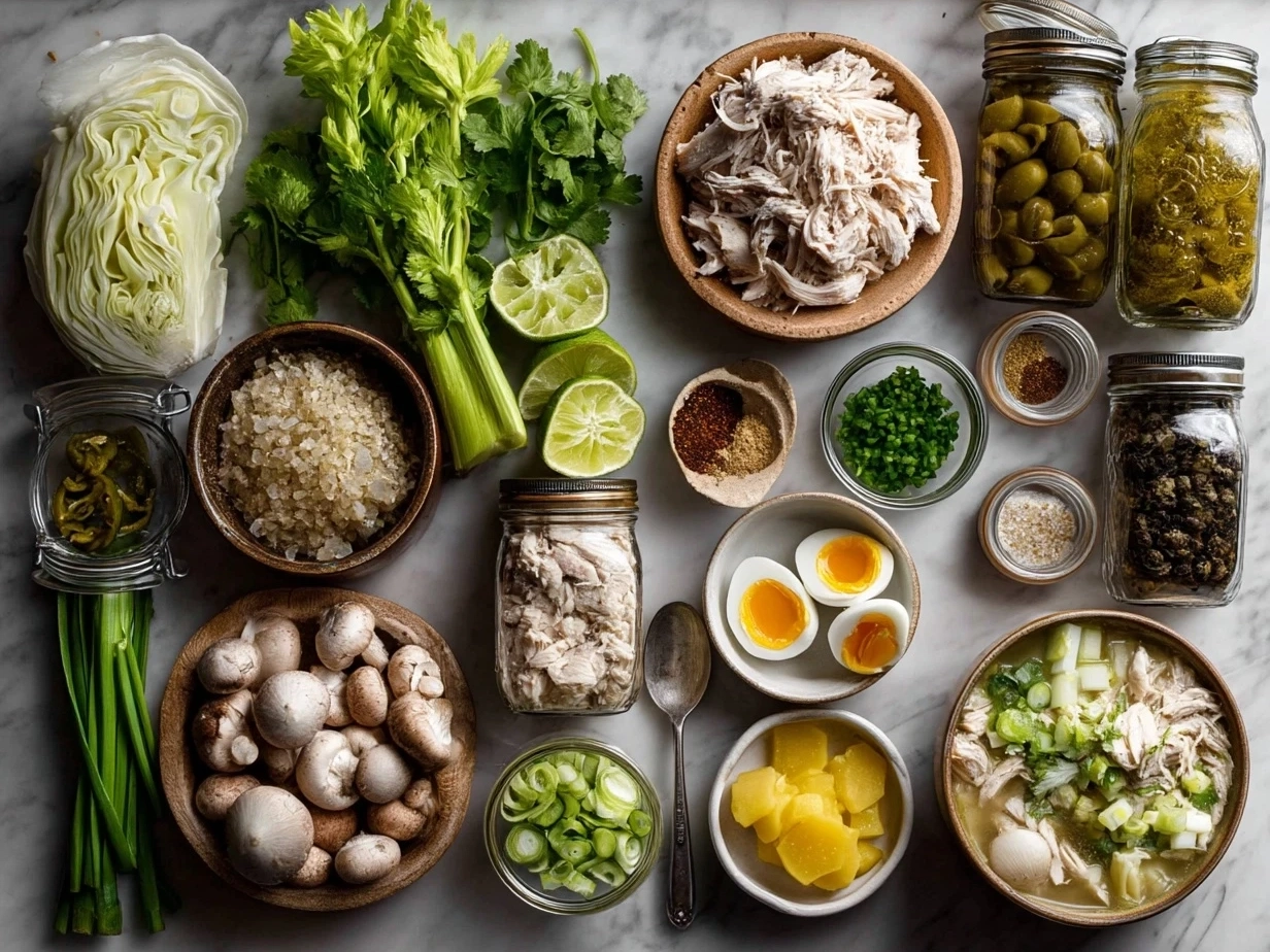 Ingredients for Slow Cooker Green Enchilada Chicken Soup