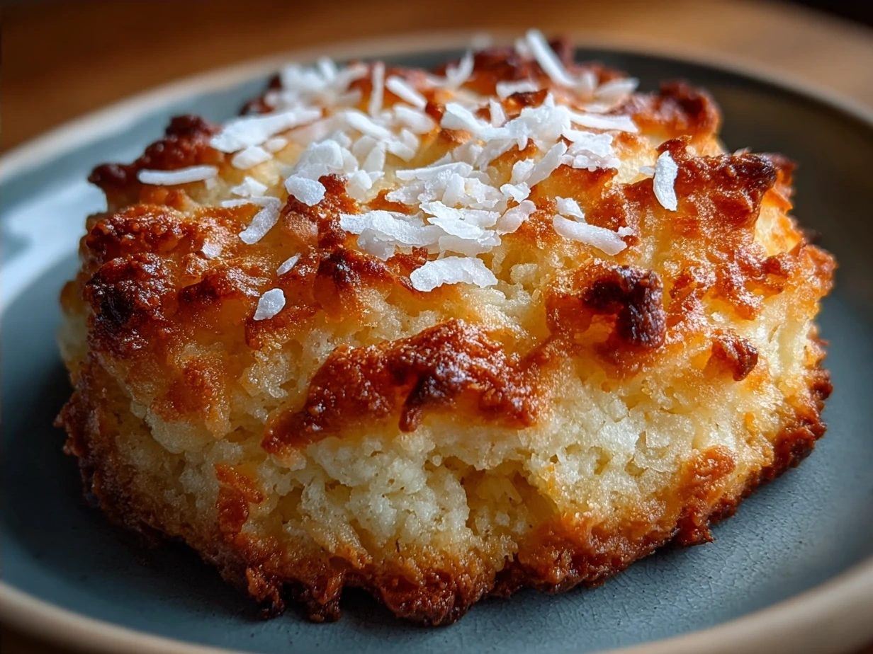 Freshly baked toasted coconut shortbread cookies ready to enjoy