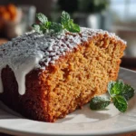 Warm Homemade Gingerbread Cake Slice