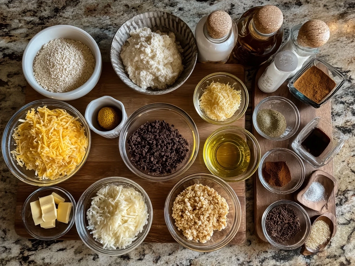 Ingredients for Zesty Lemon Rice Krispie Treats arranged on a kitchen counter