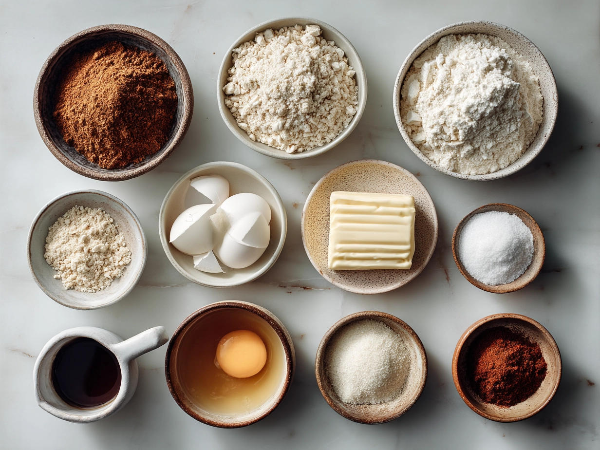 Ingredients for Apple Crisp Mini Cheesecakes including cream cheese, apples, cinnamon, and graham cracker crumbs