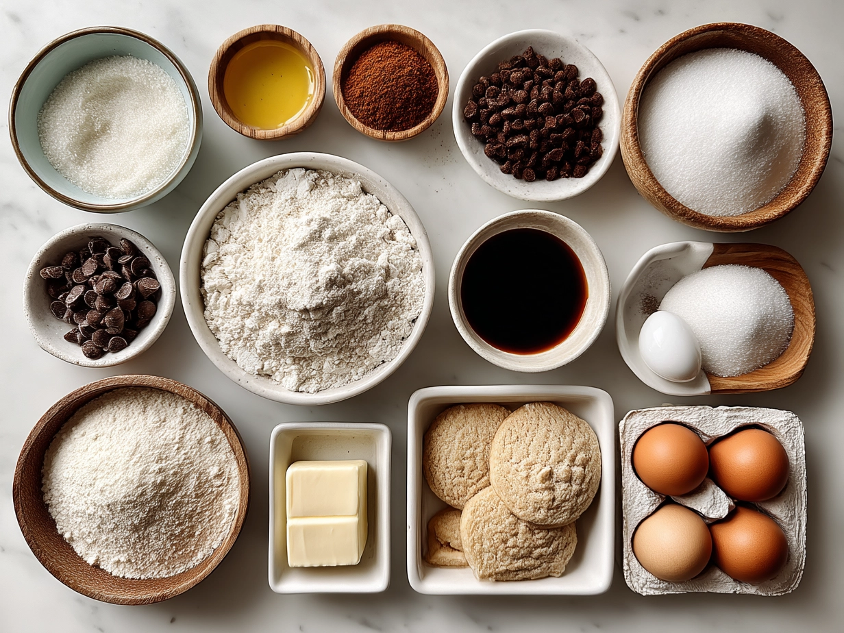 Ingredients for Basketball Sugar Cookies laid out