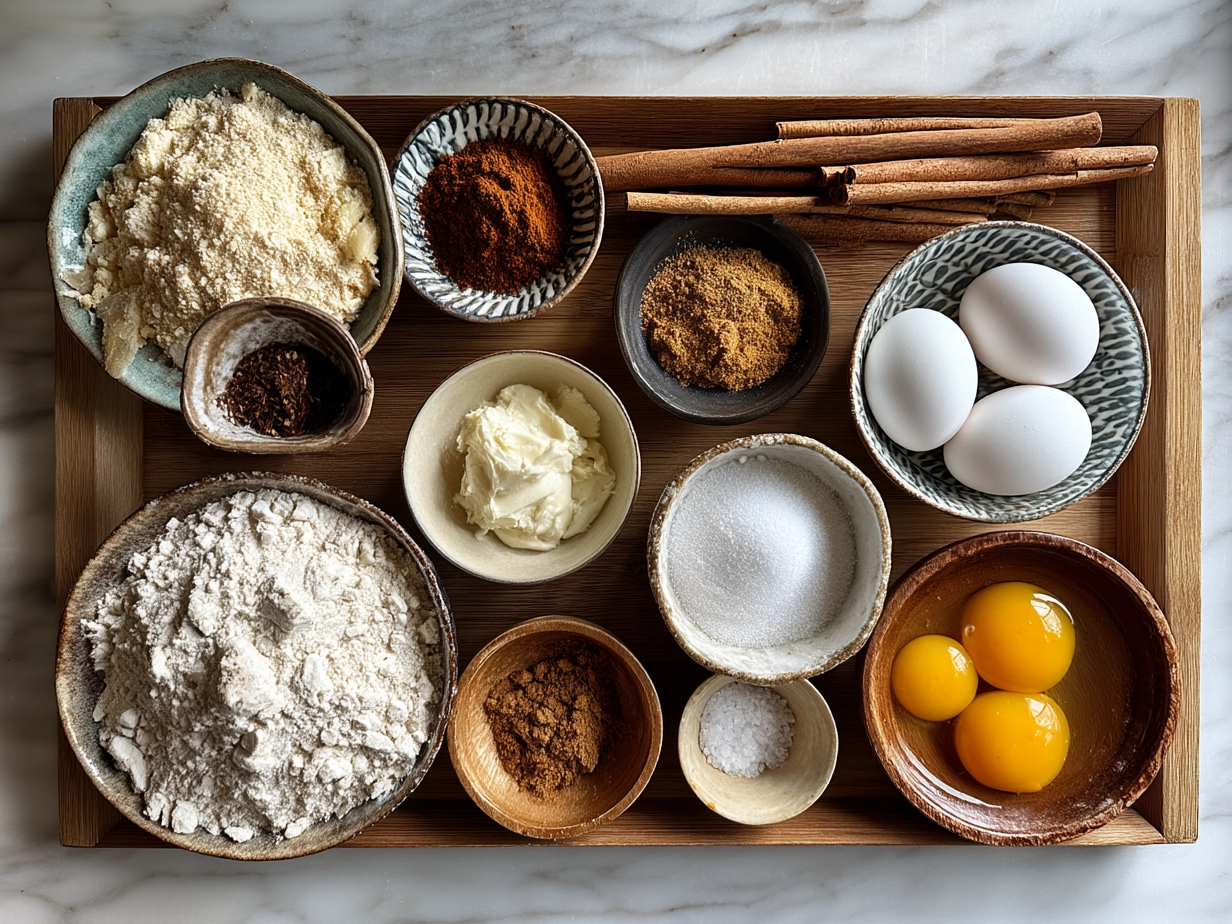 Ingredients for Candy Cane Cookies recipe