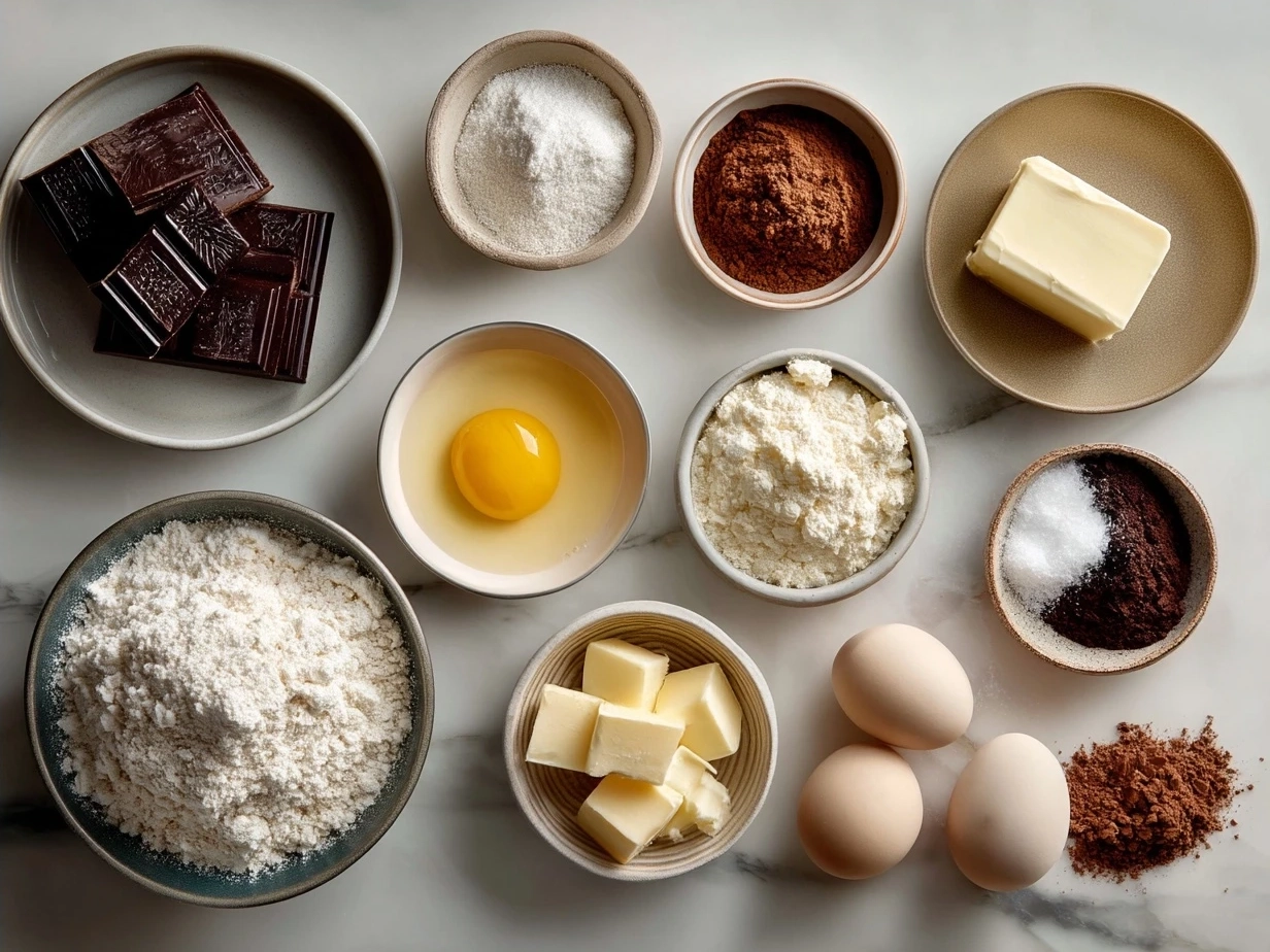 Ingredients for Chocolate Mousse Brownies