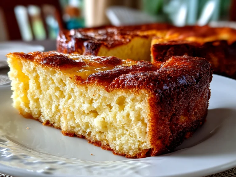 Freshly prepared flourless yogurt cake on white plate