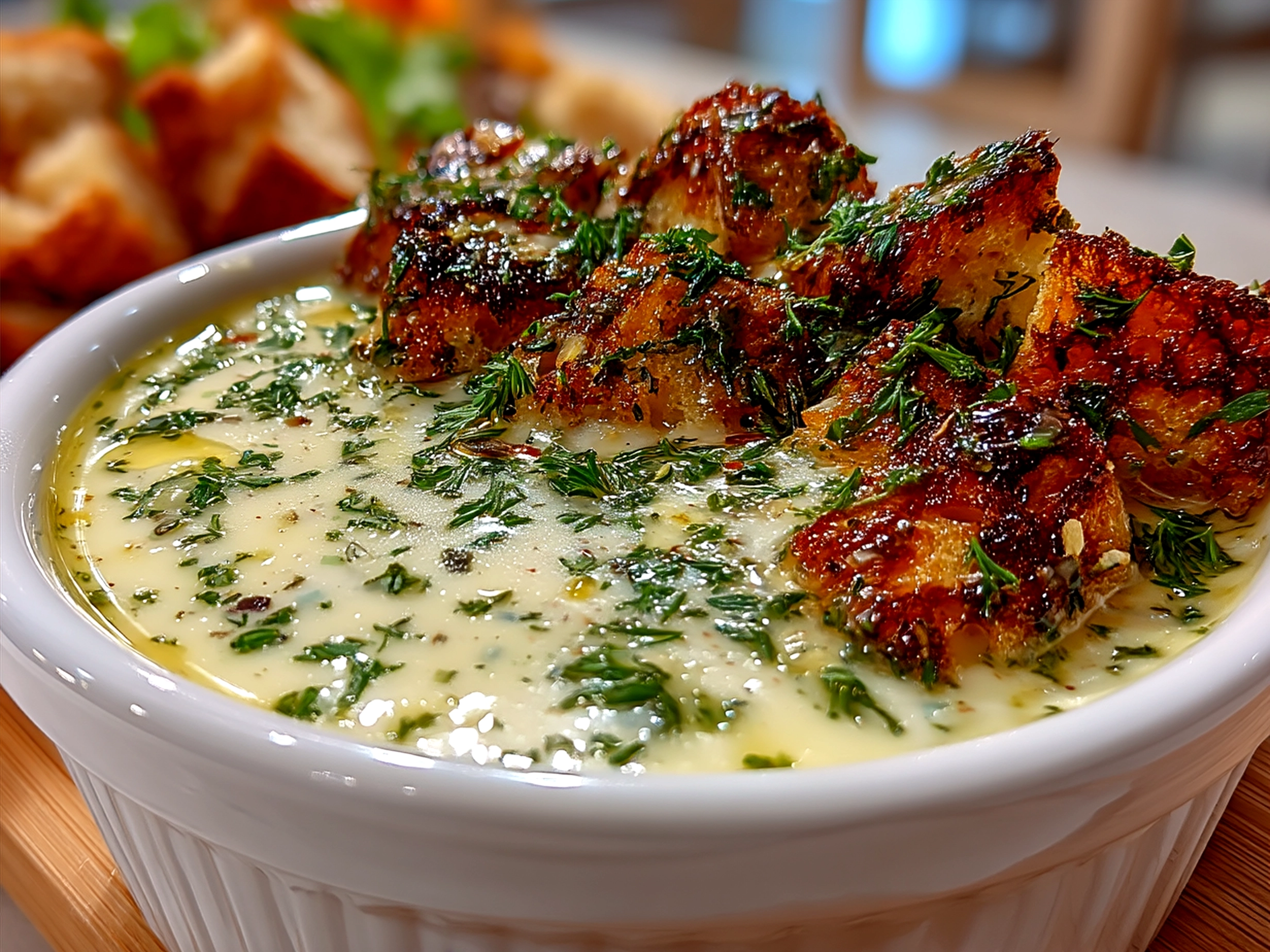 Creamy Garlic Aioli Sauce served as a dip alongside fresh vegetables and crispy fries