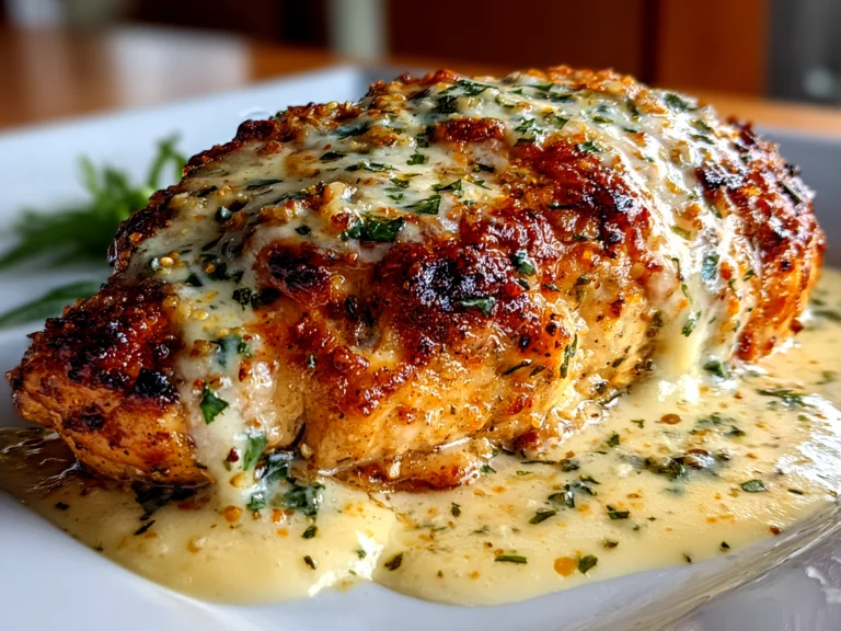 Homemade Baked Caesar Chicken with Creamy Parmesan Sauce