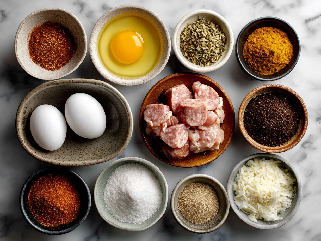Raw ingredients for Spicy Jambalaya Soup with Andouille Sausage Chicken